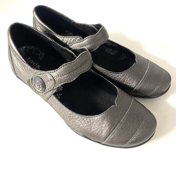 Taos Applause Pewter Smooth Leather Mary Jane Flat Ballet Gray Shoe 10 U… - Picture 4 of 7